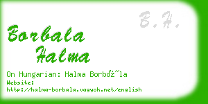 borbala halma business card